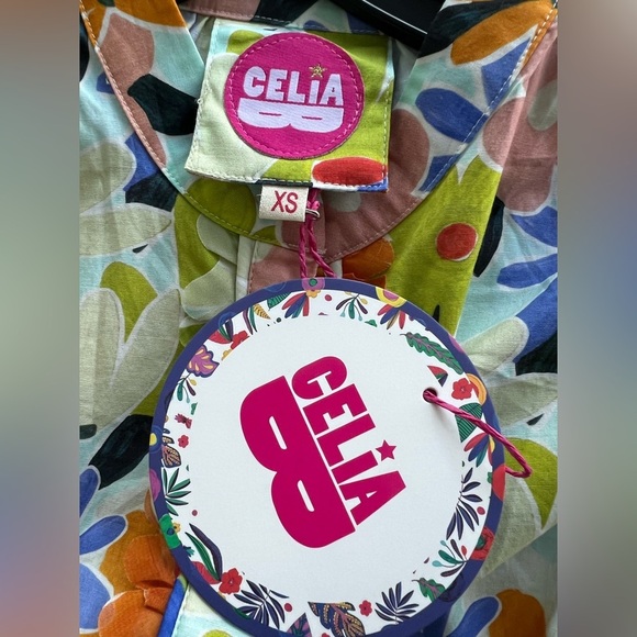 Celia B Floral Seren Midi Dress Womens XS NWT - Picture 12 of 14